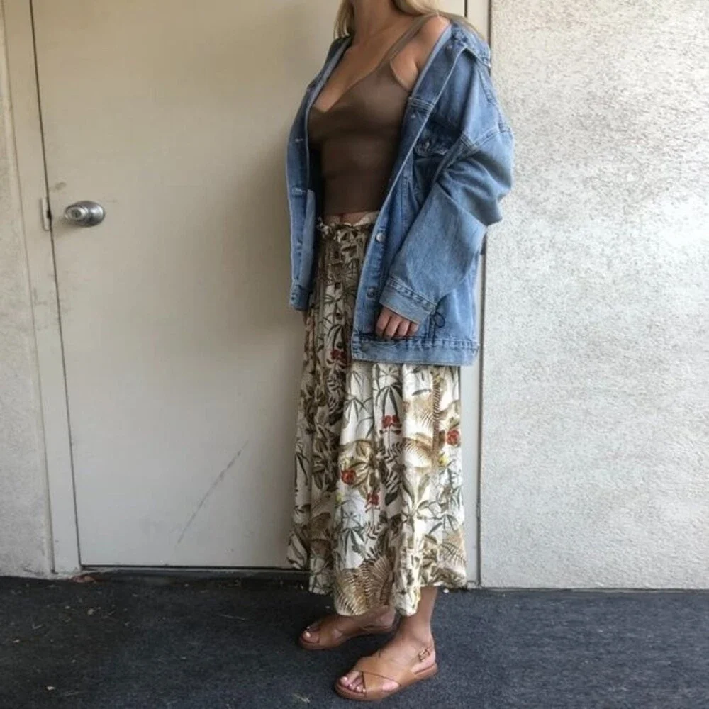 H&M Linen Skirt-Floral-S + 2 OUTFIT OPTIONS - Picture 8 of 8